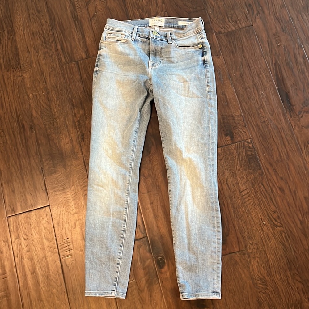 Frame Denim Le Skinny De Jeanne Crop Jeans 25 EUC - Picture 2 of 5